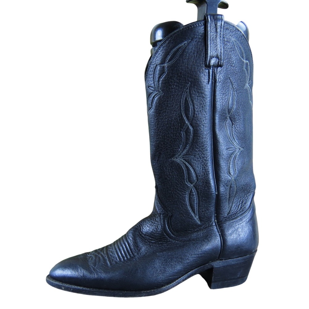 Dan Post 6550 Mens Western‎ Cowboy Boots 10.5 D Work Outdoor Black Leather